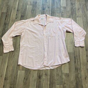 Memebers Only Men's 17.5 Pink Button Down Long Sleeve